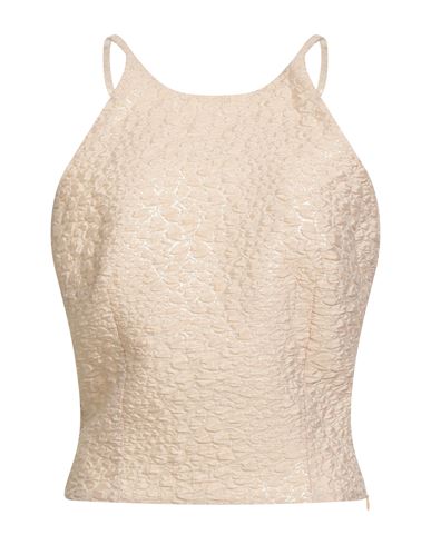Sage And Ivy Woman Top Beige Size 4 Polyester, Polyamide, Metallic Polyester In Sand