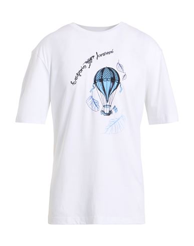 Emporio Armani Resort Man T-shirt White Size Xxl Cotton In White