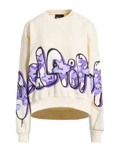 Disclaimer Woman Sweatshirt Ivory Size L Cotton In Neutral