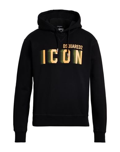 Dsquared2 Icon Man Sweatshirt Black Size M Cotton, Elastane In Black