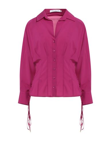 Simona Corsellini Woman Shirt Magenta Size 6 Polyester, Elastane In Purple