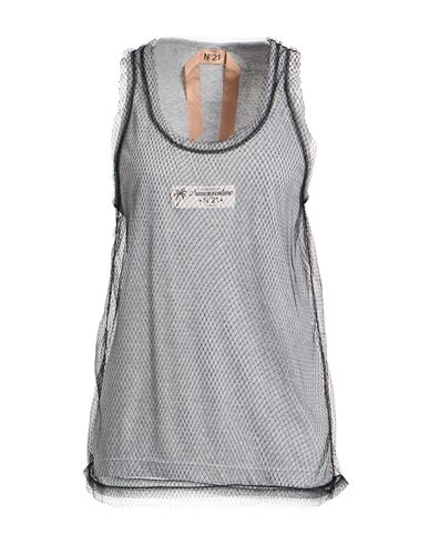 N°21 Woman Tank Top Light Grey Size 8 Cotton, Polyester In Gray