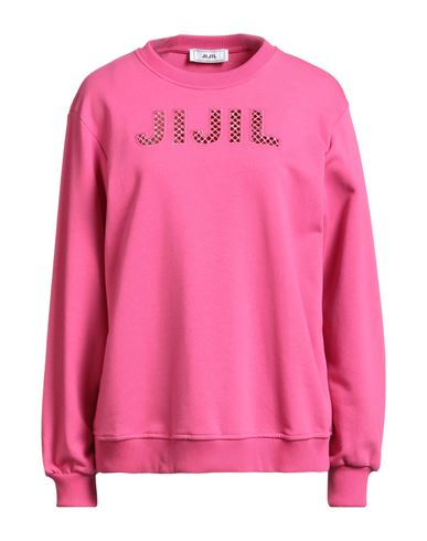 Jijil Woman Sweatshirt Fuchsia Size 6 Cotton, Polyester In Pink