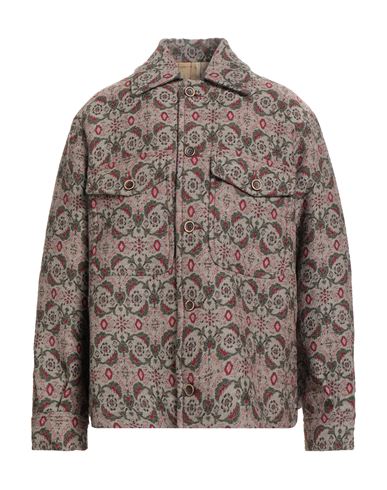Uma Wang Man Shirt Taupe Size L Virgin Wool, Cotton In Brown