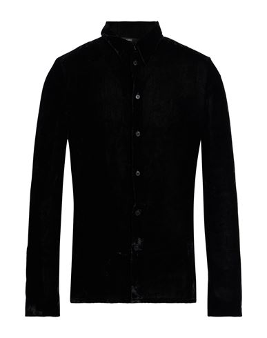 Sapio Man Shirt Black Size 38 Rayon, Polyester In Black