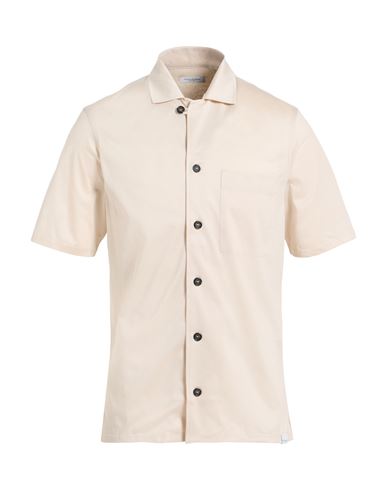 Paolo Pecora Man Shirt Beige Size M Cotton In Brown
