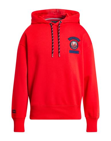 Tommy Hilfiger Man Sweatshirt Red Size S Cotton, Polyester In Red