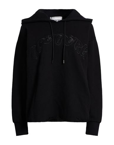 Iceberg Woman Sweatshirt Black Size M Cotton In Black
