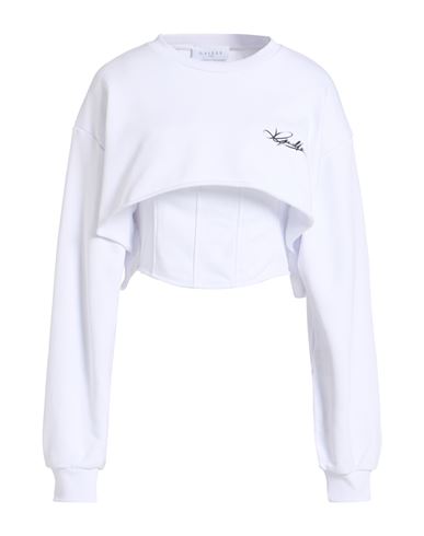 Gaelle Paris Gaëlle Paris Woman Sweatshirt White Size 2 Cotton, Polyester