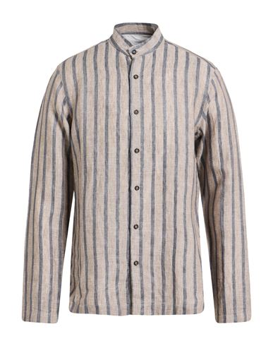 Paolo Pecora Man Shirt Taupe Size 15 ¾ Linen In Neutral