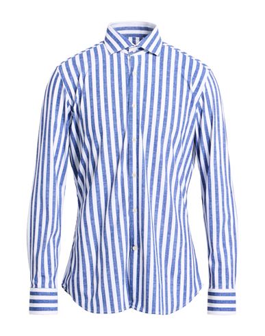 Guglielminotti Man Shirt Blue Size 17 Polyamide, Elastane In Blue