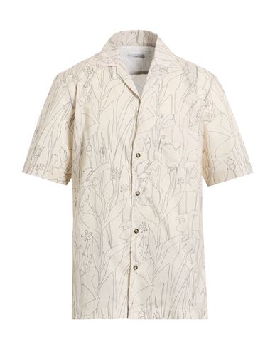 Paolo Pecora Man Shirt Cream Size M Cotton In Neutral