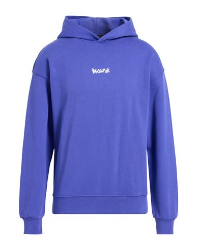 Disclaimer Man Sweatshirt Purple Size L Cotton In Blue