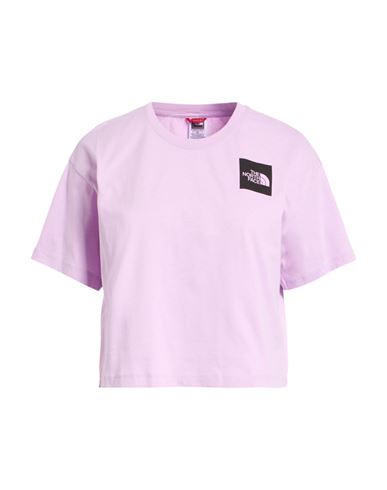 The North Face Woman T-shirt Pink Size M Cotton In Purple