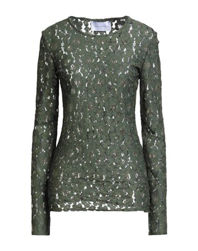 Alessandra Gallo Woman Top Military Green Size 10 Polyester In Green