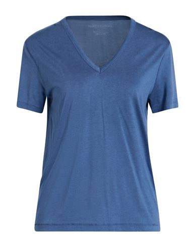 Majestic Filatures Woman T-shirt Slate Blue Size 1 Lyocell, Organic Cotton In Blue