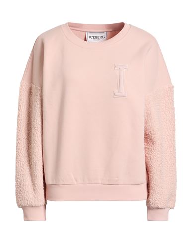 Iceberg Woman Sweatshirt Light Pink Size Xl Cotton, Polyester In Multi