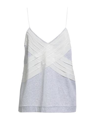 Ballantyne Woman Top Light Grey Size 6 Cotton In Gray