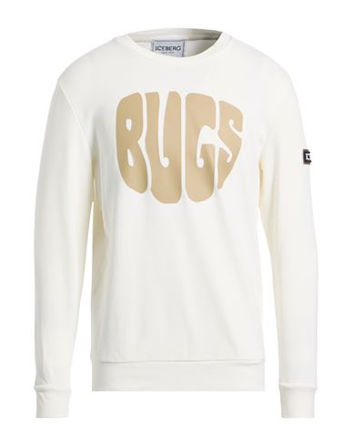 Iceberg Man Sweatshirt White Size Xxl Cotton, Polyester In White