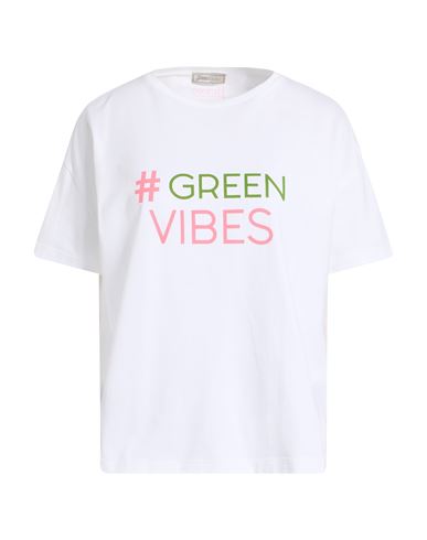 Herno Globe Woman T-shirt White Size 6 Cotton In White