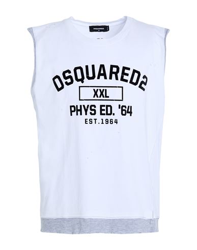 Dsquared2 Man T-shirt White Size L Cotton, Viscose In White