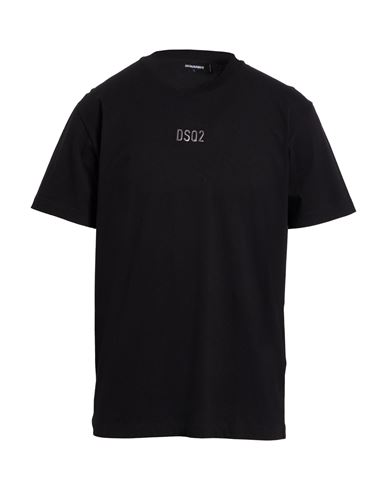 Dsquared2 Man T-shirt Black Size S Cotton In Black