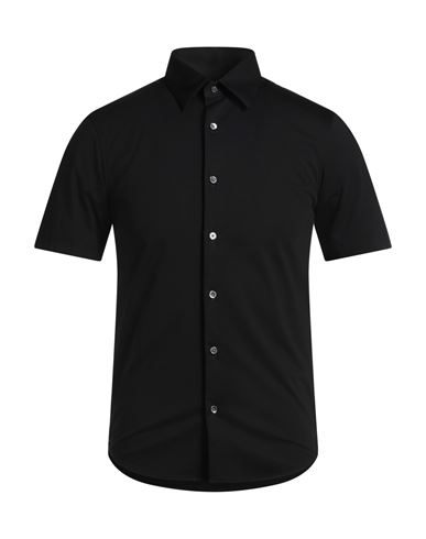 Theory Man Shirt Black Size Xs Cotton, Polyester In Black