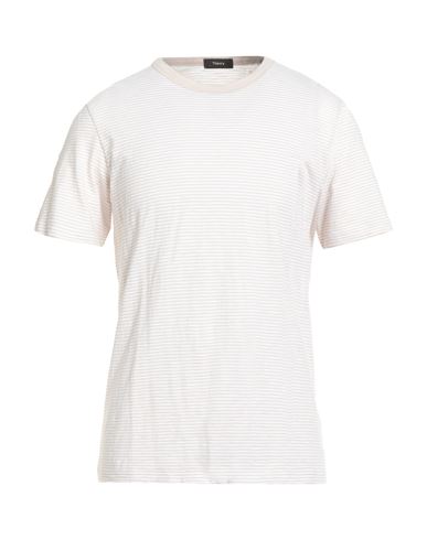 Theory Man T-shirt Beige Size L Cotton In Neutral