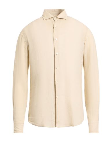 Xacus Man Shirt Beige Size 15 ¾ Linen In Neutral