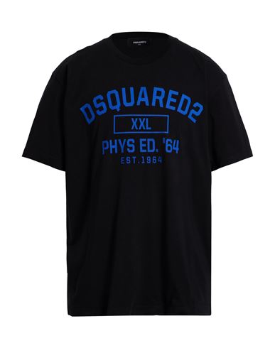 Dsquared2 Man T-shirt Black Size L Cotton In Black