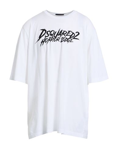 Dsquared2 Man T-shirt White Size L Cotton In White