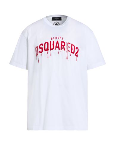 Dsquared2 Man T-shirt White Size L Cotton In White