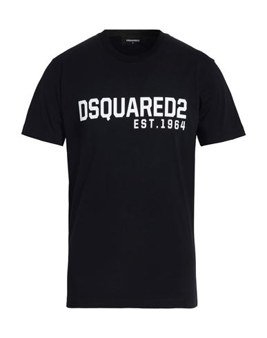 Dsquared2 Man T-shirt Black Size S Cotton In Black