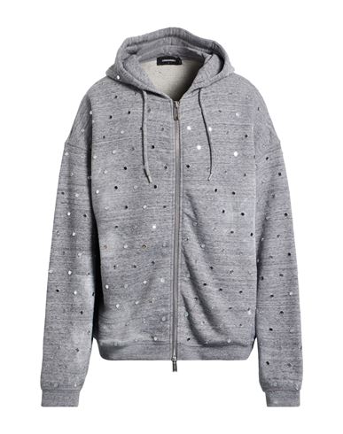 Dsquared2 Zip-up Cotton Hoodie In Gray