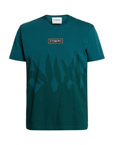 Iceberg Looney Tunes Man T-shirt Dark Green Size L Cotton In Green
