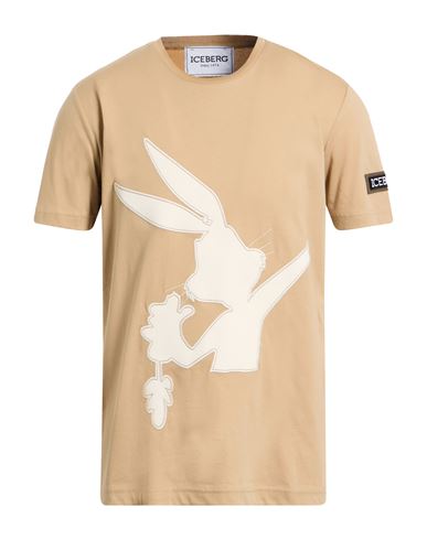 Iceberg Looney Tunes Man T-shirt Sand Size Xxl Cotton, Polyester In Brown