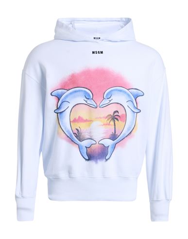 Msgm Woman Sweatshirt White Size M Cotton In White