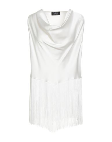 Clips Tricot Woman Top White Size L Acetate, Viscose In Gray
