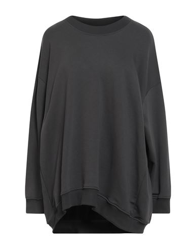 Vicolo Woman Sweatshirt Charcoal Size Onesize Cotton, Elastane In Gray