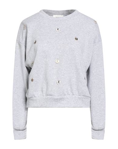 Vicolo Woman Sweatshirt Grey Size Onesize Cotton, Polyester In Gray