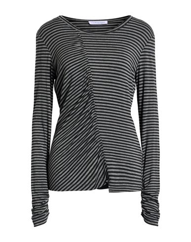 Caractere Caractère Woman T-shirt Grey Size 8 Viscose, Elastane In Black