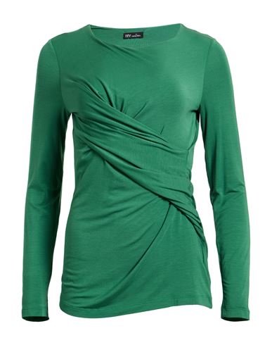Ter De Caractère Woman T-shirt Green Size 10 Viscose, Elastane In Green