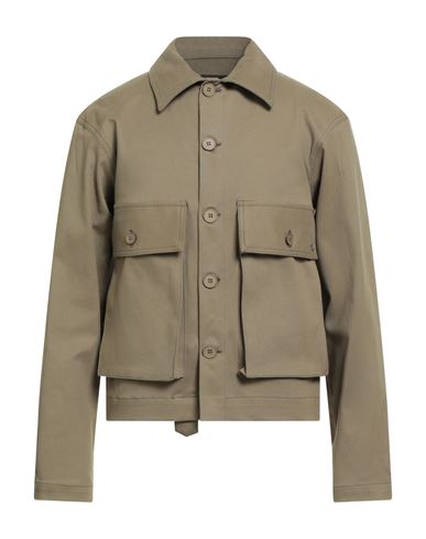 Why Not Brand Man Shirt Military Green Size Xl Cotton, Elastane In Green