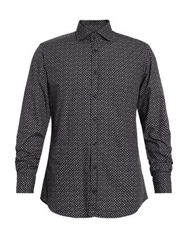 Bastoncino Man Shirt Charcoal Size 15 ½ Cotton In Gray