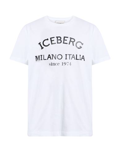 Iceberg Man T-shirt White Size Xxl Cotton In Gray
