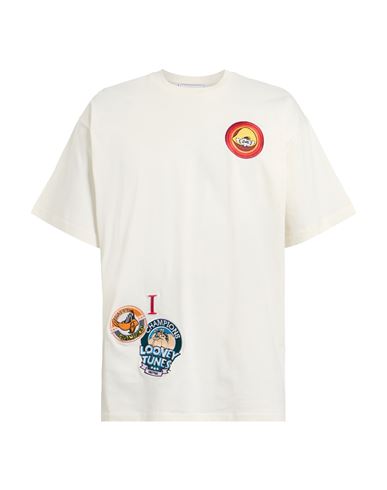 Iceberg Looney Tunes Man T-shirt Cream Size Xl Cotton In Gray
