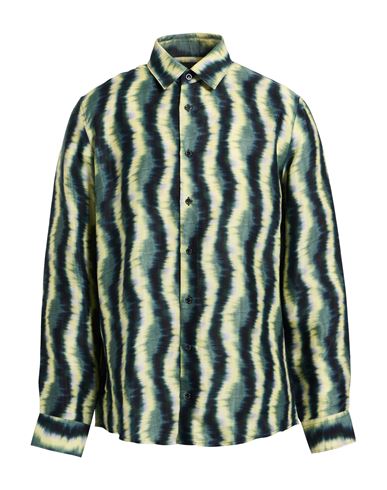 Patrizia Pepe Man Shirt Yellow Size 42 Lyocell, Viscose In Gray
