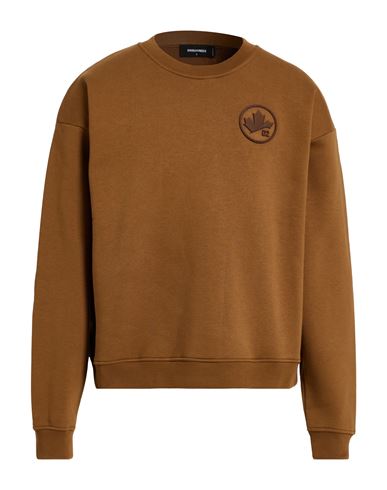 Dsquared2 Man Sweatshirt Brown Size L Cotton, Polyester In Brown