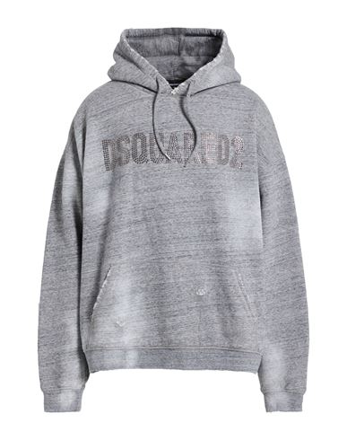 Dsquared2 Man Sweatshirt Grey Size L Cotton In Gray