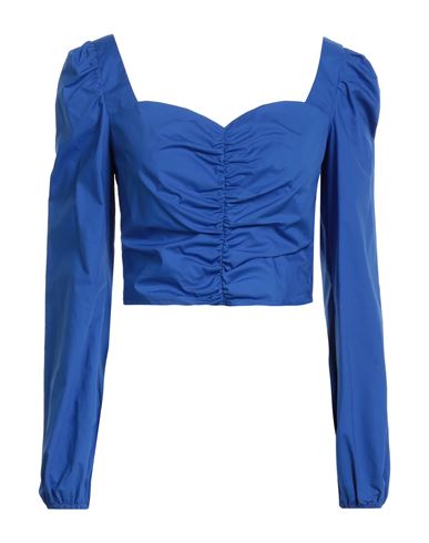 Rebel Queen By Liu •jo Woman Top Blue Size L Cotton In Blue